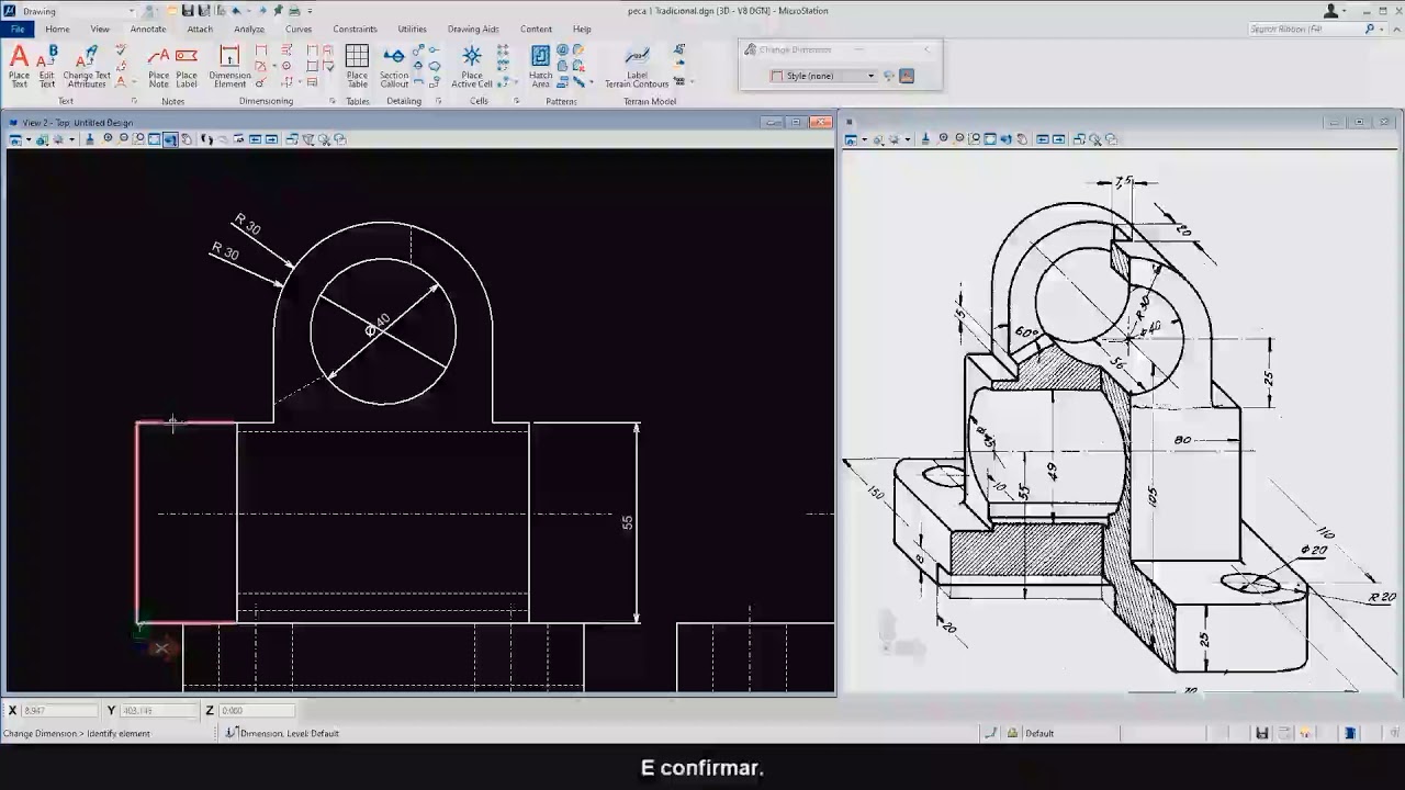 MicroStation Cotas   Vídeo 01