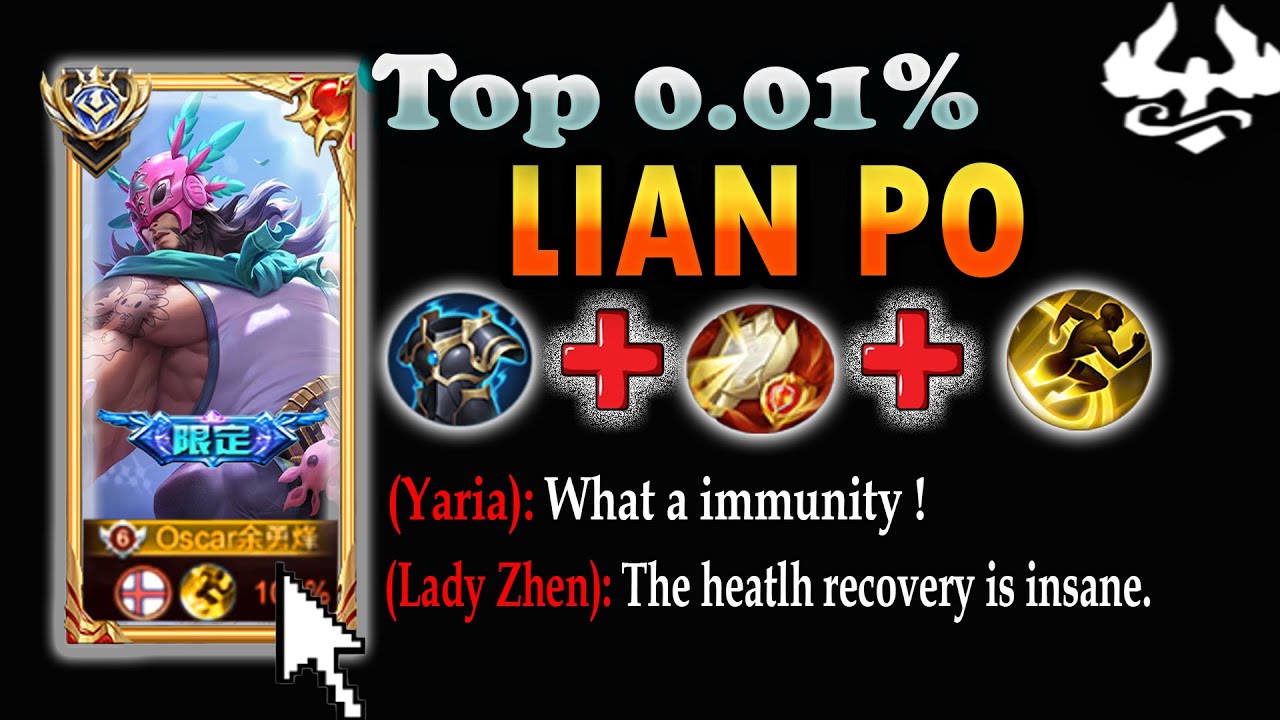 Top 1 Asia Lian Po l Insane Immunity in High Rank l Best Build 2025 l Honor of Kings