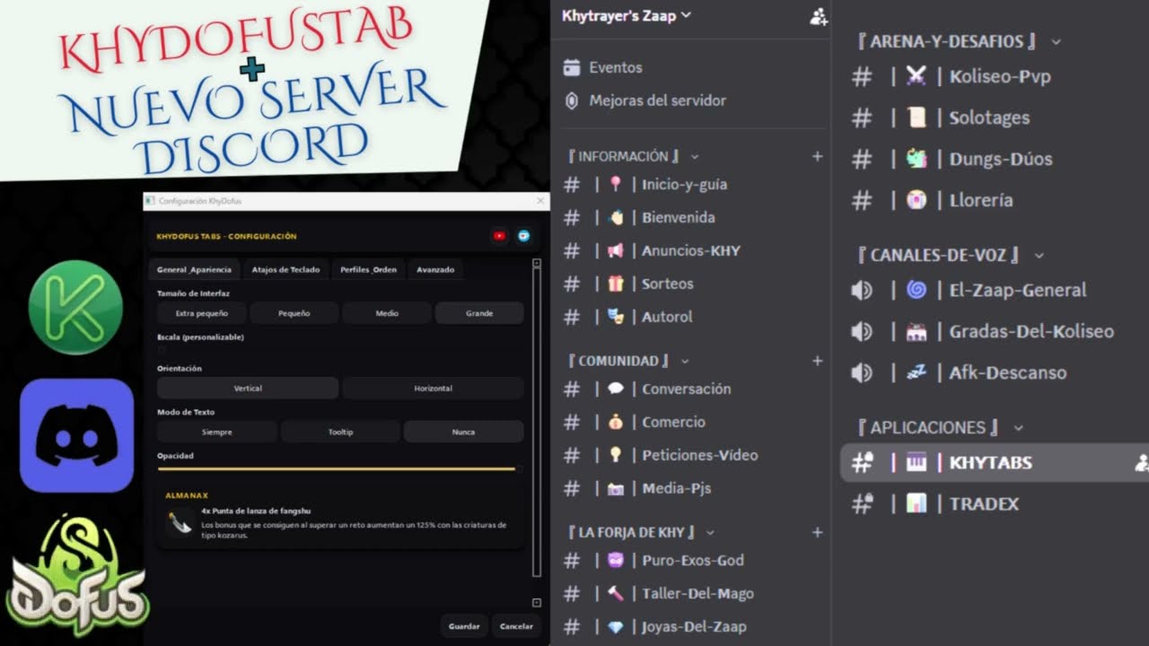 [DOFUS 3.5] El Mejor ORGANIZADOR de Cuentas (KHYTABS) + NUEVO SERVER DISCORD