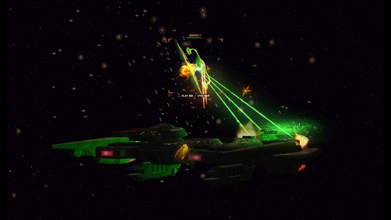 Bridge Commander: Galaxy class vs Negh'Var, both ways
