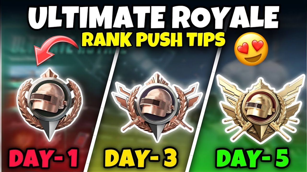 DAY 01 : VANGUARD TO LEGEND RANK PUSH TIPS & STRATEGY. ULTIMATE ROYALE RANK PUSH TIPS & TRICKS