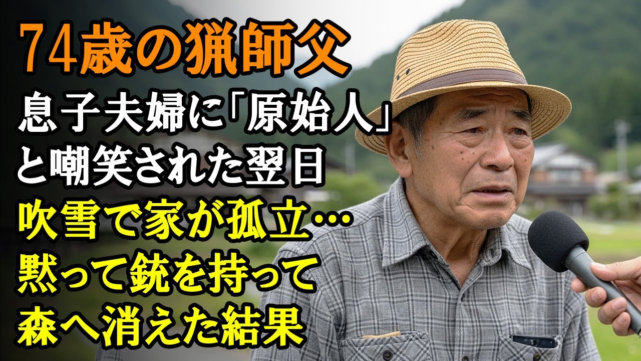 74歳の猟師父、息子夫婦に「原始人」と嘲笑された翌日、吹雪で家が孤立…黙って銃を持って森へ消えた結果