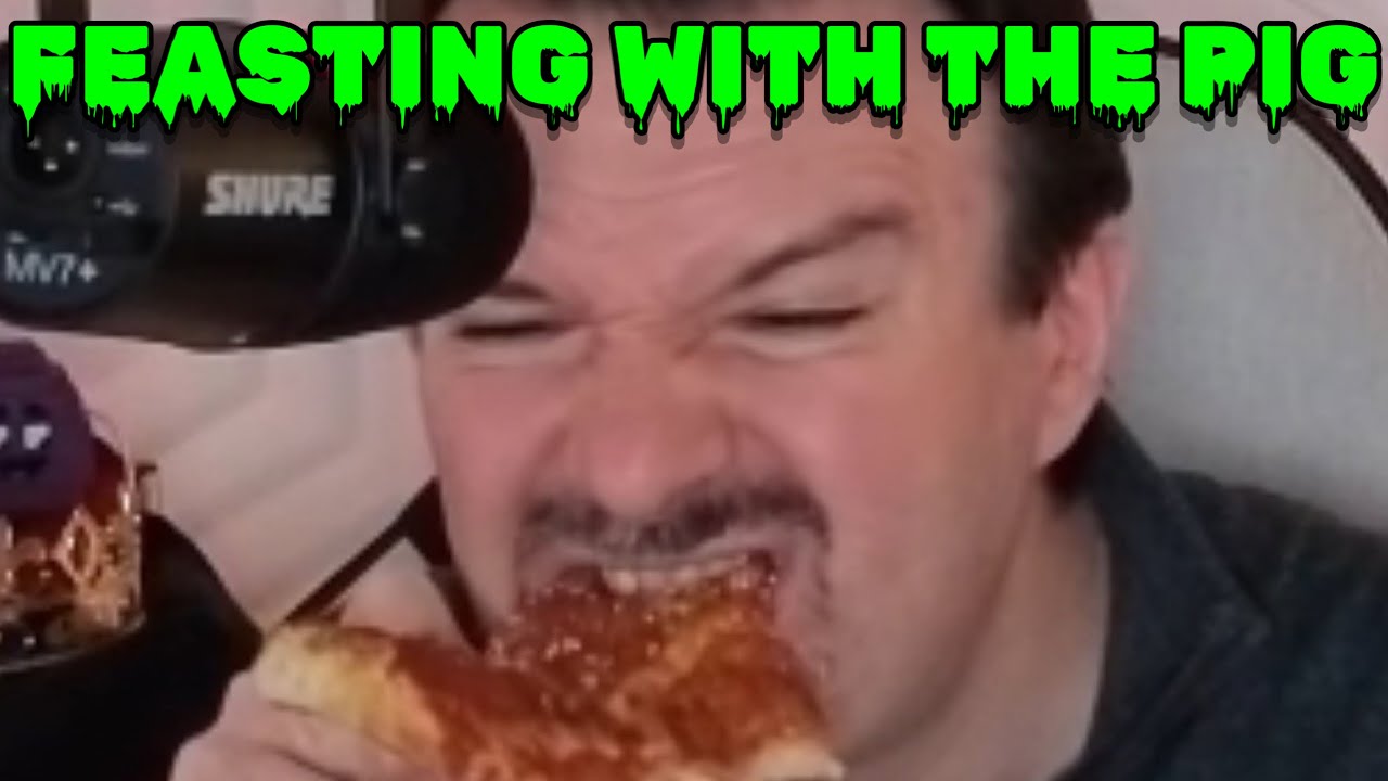 DSP DISGUSTINGLY Stuffs His Face With Little Caesar's Pizza, Feasting With The Pig
