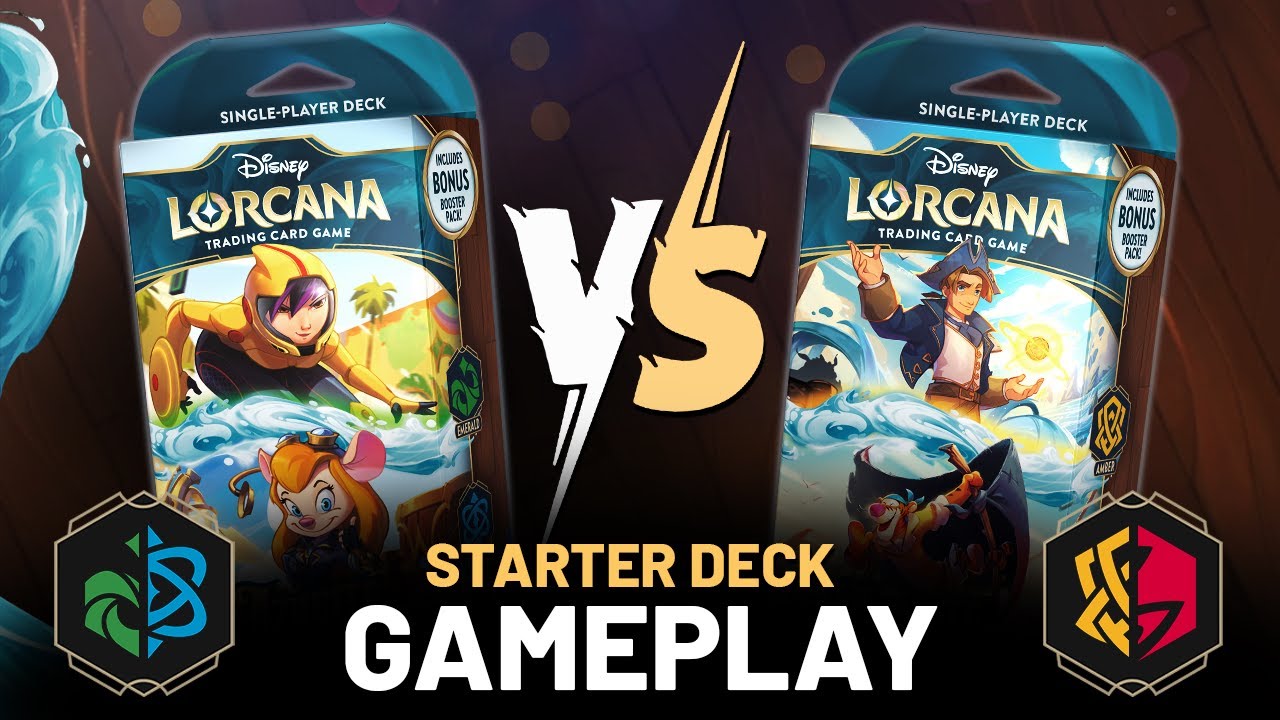Azurite Sea STARTER DECK GAMEPLAY | Disney Lorcana