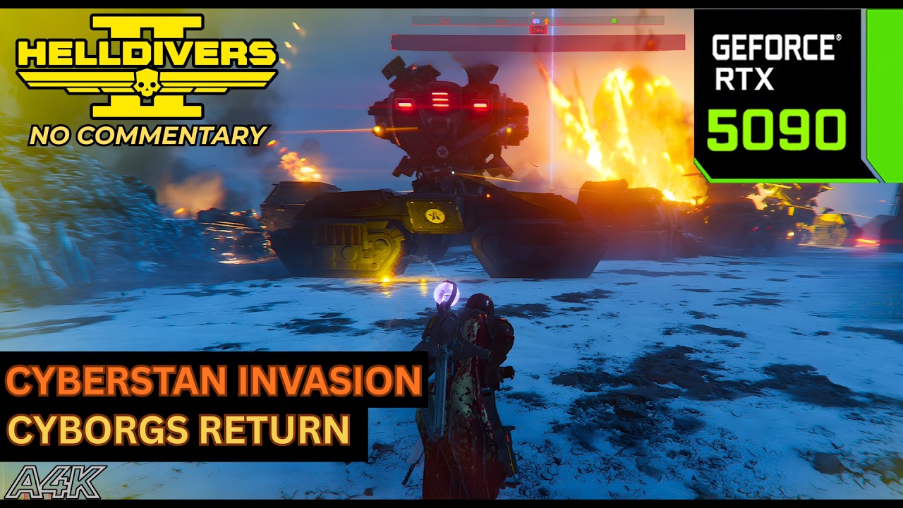CYBERSTAN & CYBORGS Full Mission | Helldivers 2 | RTX 5090 4K 60fps Ultra Settings
