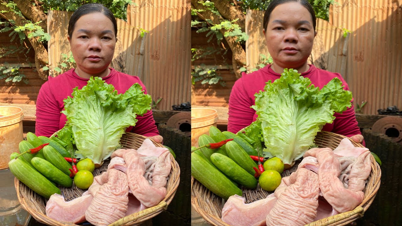 How to cook pork belly with natural vegetables​ recipes