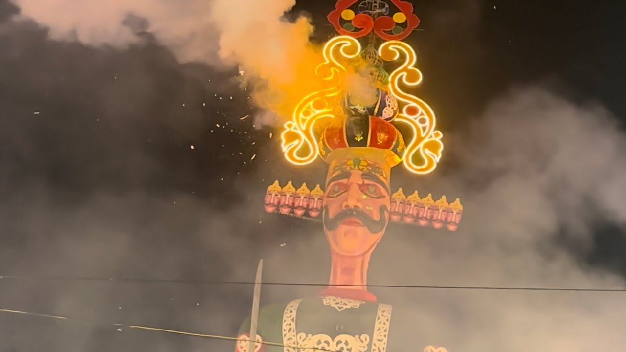 Ravan dahan on dushera 