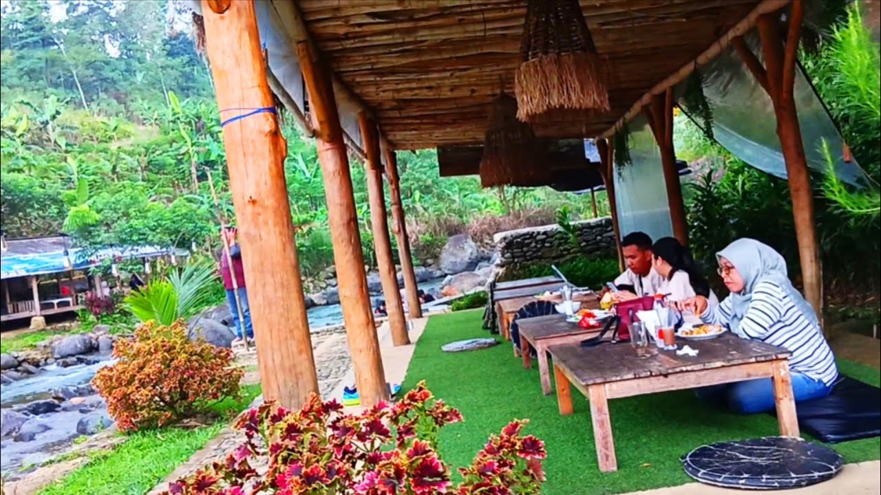 SE SYAHDU INI !! TEMPAT NGOPI SANTAI PINGGIR SUNGAI BANYAK DI CARI ORANG,.. PELOSOK PEDESAAN