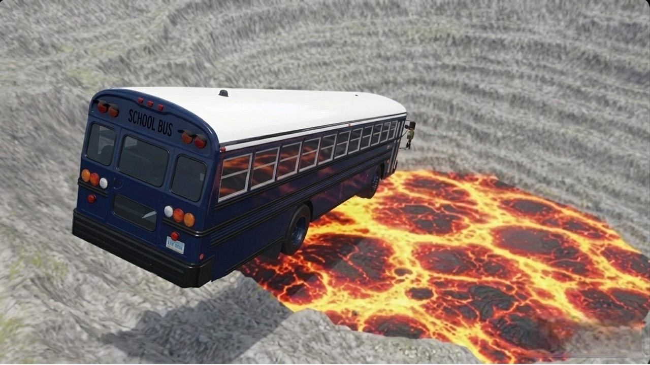 🤯Big and small cars vs leap of death - massive lava pit 😱🔥#beamngdrive