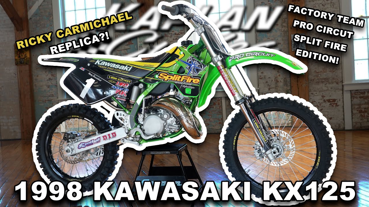 THE G.O.A.T. RICKY CARMICHAEL KAWASAKI TEAM PRO CIRCUIT  SPLIT FIRE KX125 REPLICA