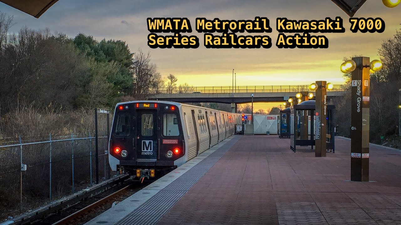WMATA Metrorail 7000 Series Railcars Action