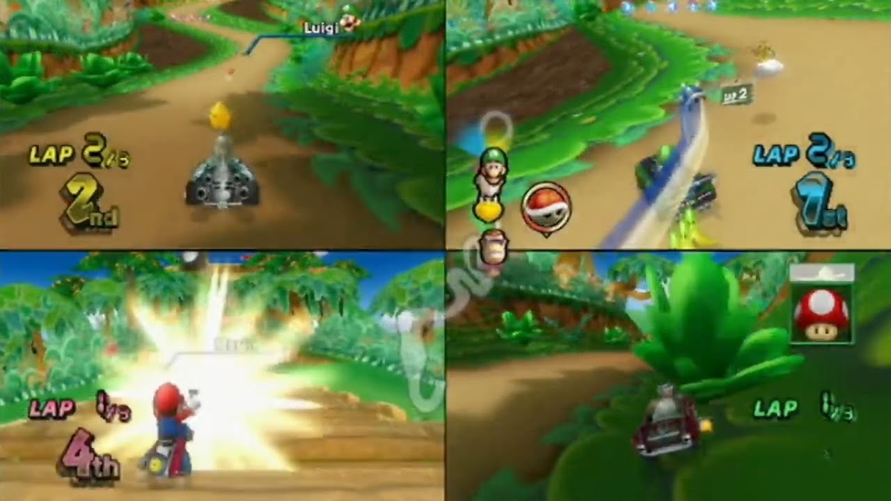 Mario Kart Wii - 4-Player VS:  10 - Get Wrecked