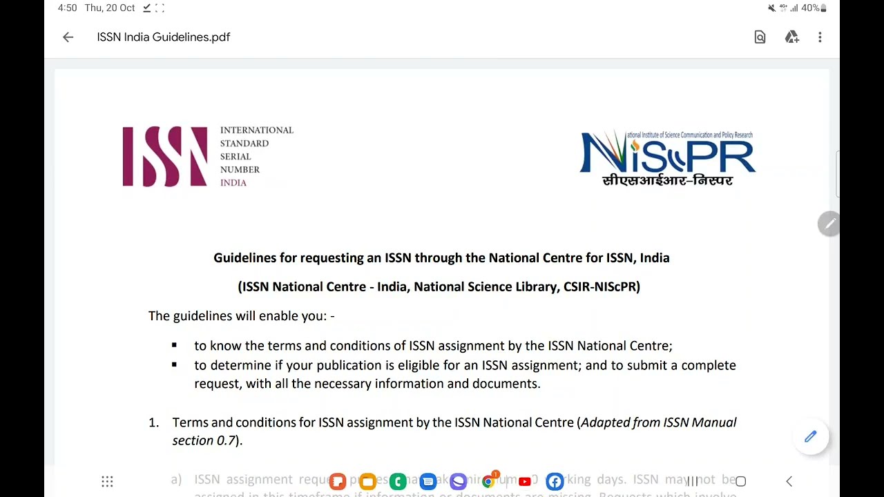 How to Get ISSN No. for Print/Online Research Journal | Magazines in India Free - Step by Step guide
