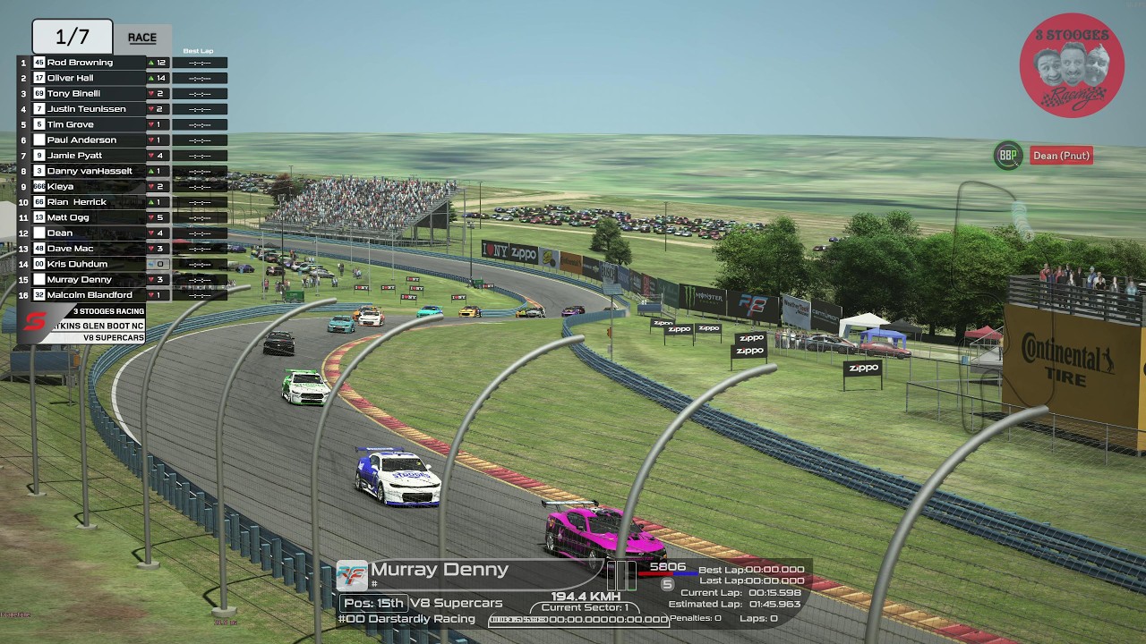 2026 02 28 Race 1 rfactor 2 mod FVR v8 Supercars Watking Glen 2026
