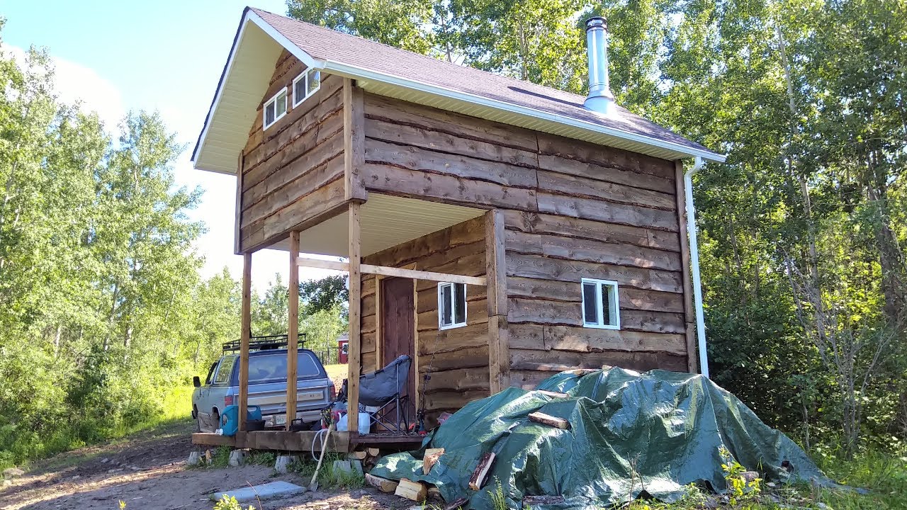 Bushcamp - New Fridge for the Offgrid Cabin, Working on Cabin Decorations and Such