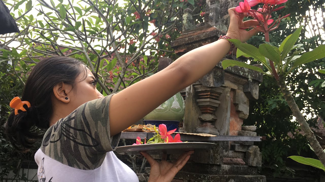 KEGIATAN GADIS BALI DI PAGI HARI😍