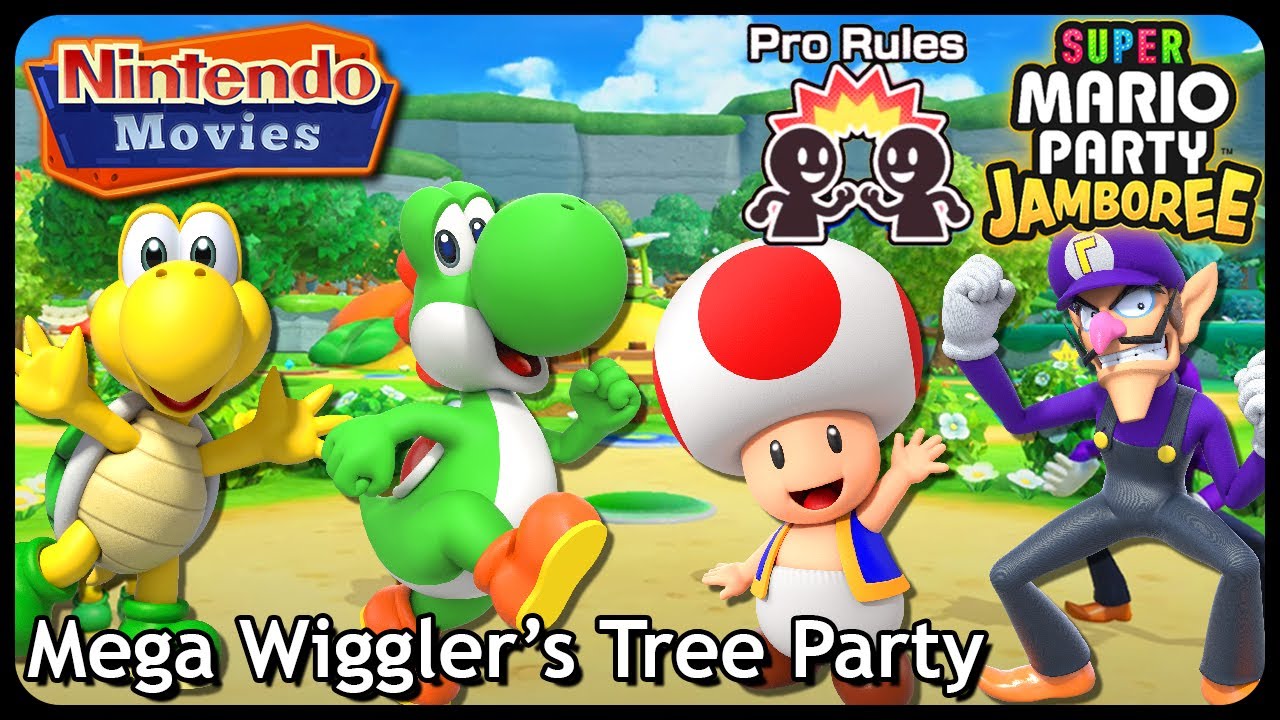Super Mario Party Jamboree - Mega Wiggler's Tree Party (Pro Rules, 3p - Koopa, Yoshi, Toad, Waluigi)