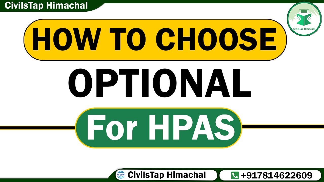 How to Select Optional for HPAS 2023 || Himachal Pradesh Administrative Service