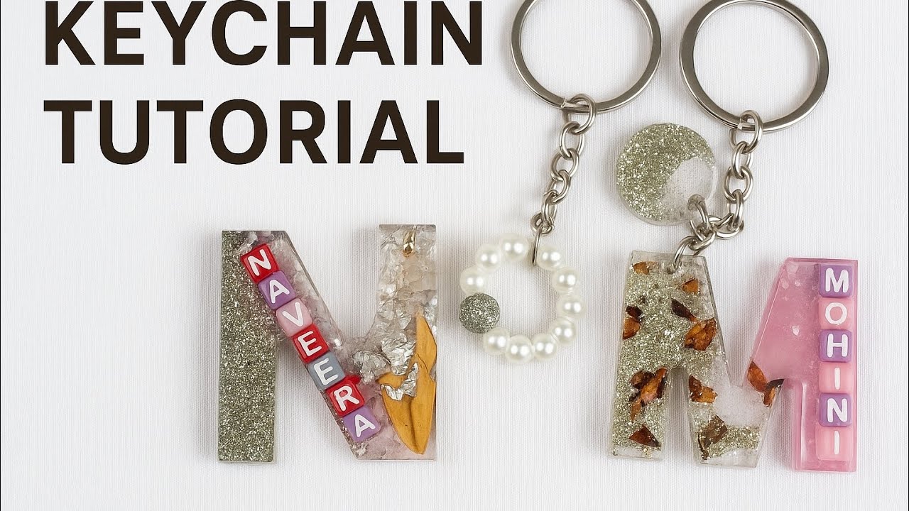  DIY Resin Name Keychain Tutorial | Personalized Gift Ideas | Fatma's Resin World