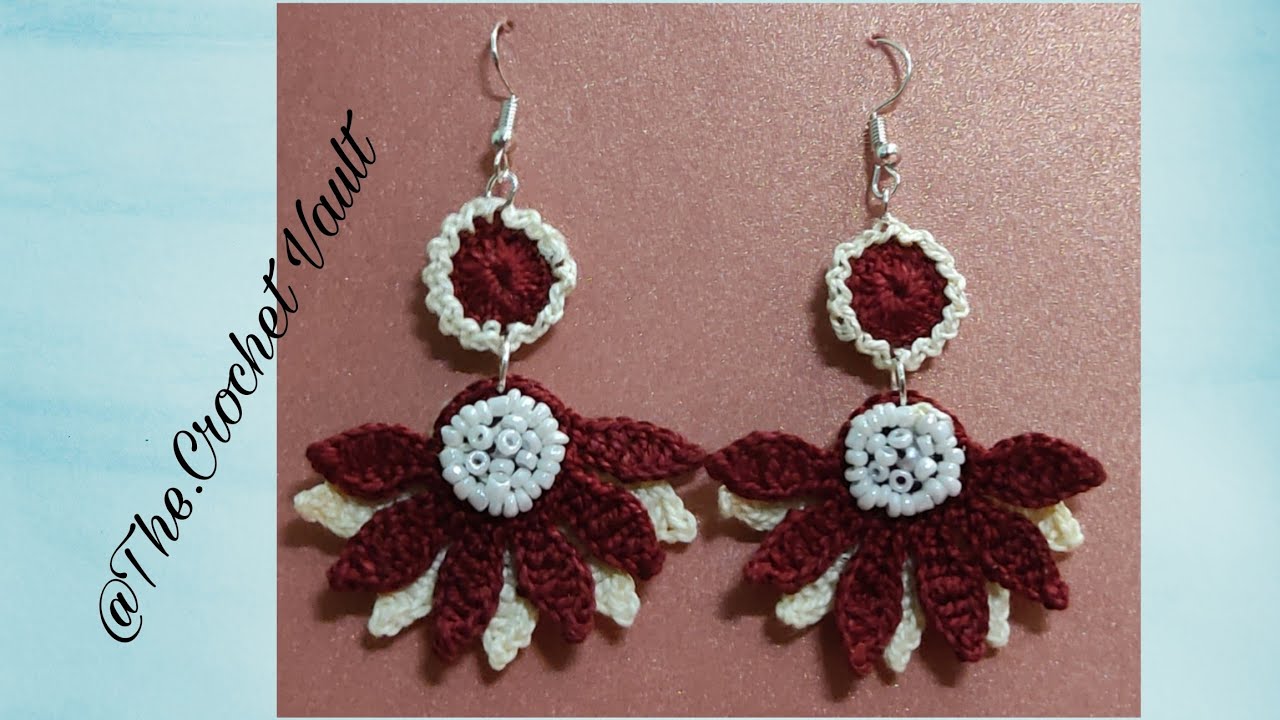 Tutorial crochet jhumka earring #crochet #crochetpatterns #crochettutorial #knitting #crochetearring