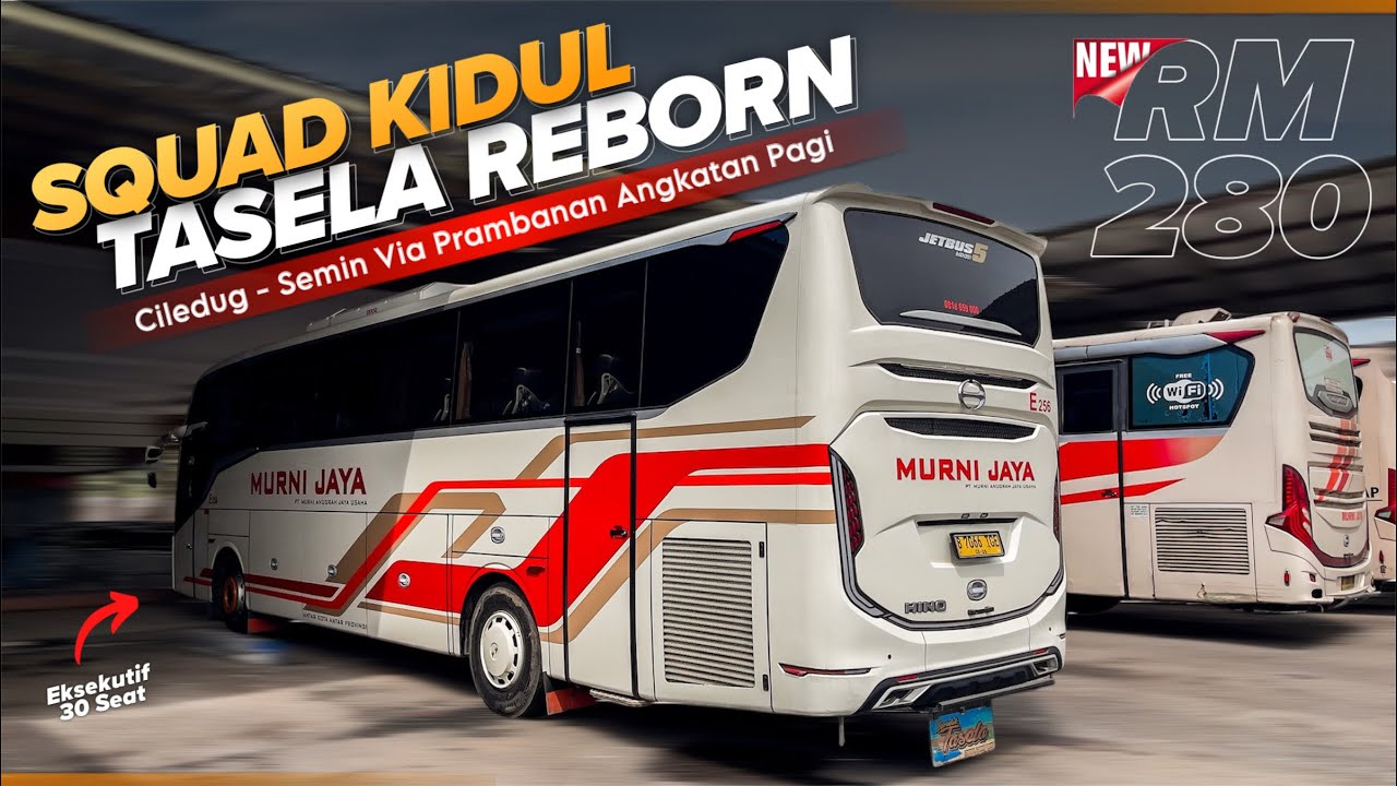 PECAH TELUR JETBUS 5 PERTAMA 🥳 - Trip MURNI JAYA E256 Angkatan Pagi 36 Seat | Ciledug - Bantul