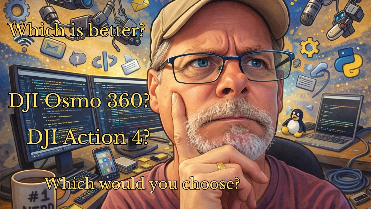 Comparison of the aspects of the DJI Osmo 360 and a DJI Action 4