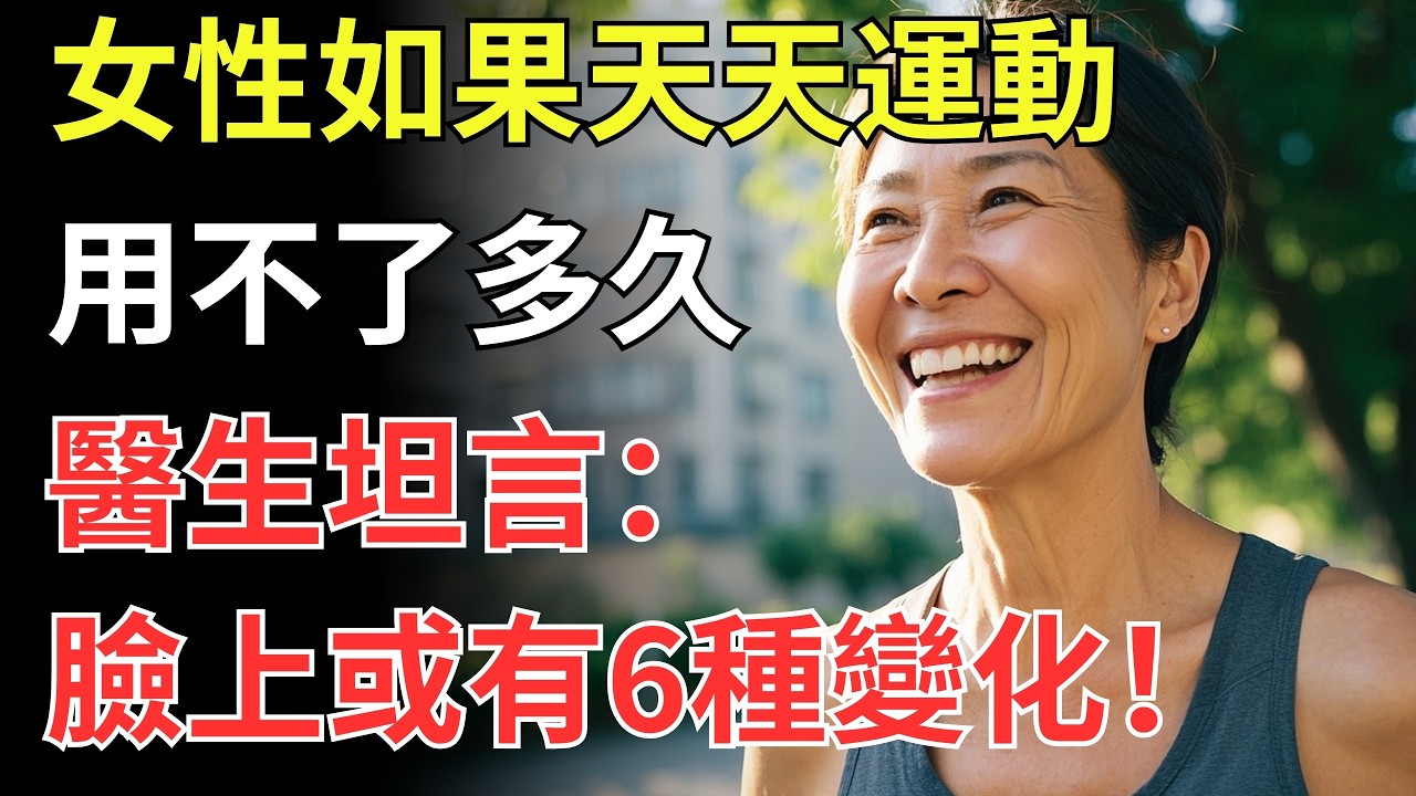 醫生坦言：女性如果天天運動鍛煉，用不了多久，臉上或有6種變化！