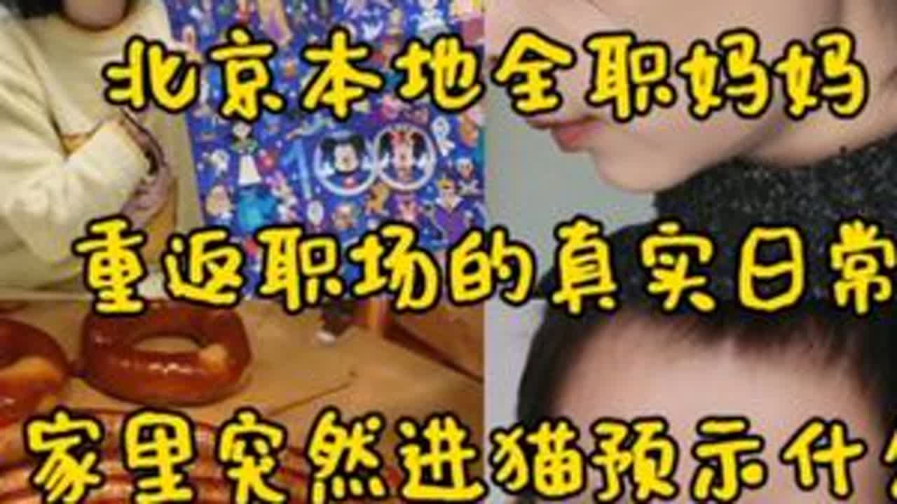 91年北京本地全职妈妈重返职场的一天真实日常，家里突然进了只猫预示着要来财么。#记录真实生活 #日常vlog #vlog日常 #我的生活日记 #dou上热门