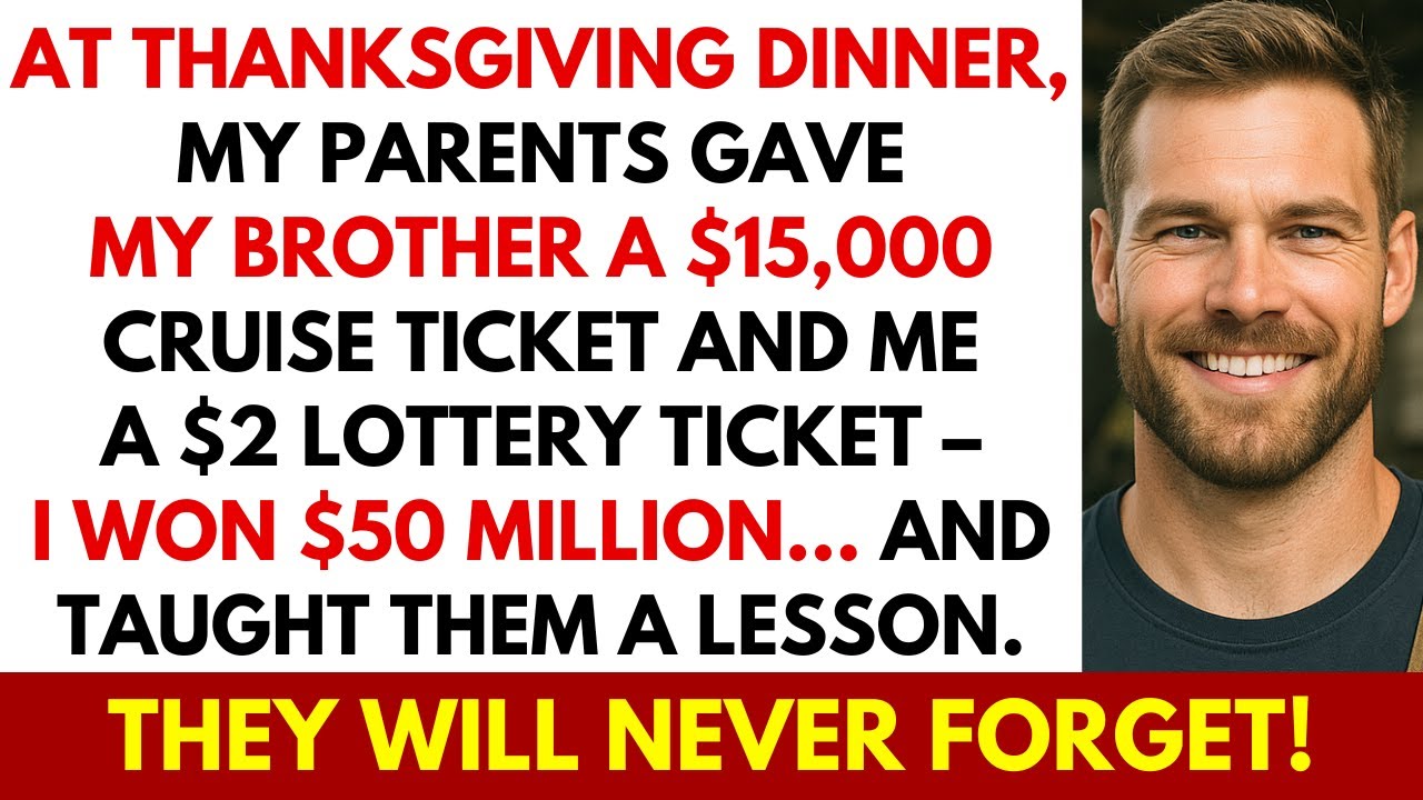 At Thanksgiving, My Parents Gave My Brother A Cruise Package & Me A Lottery Ticket – I Won $50M...