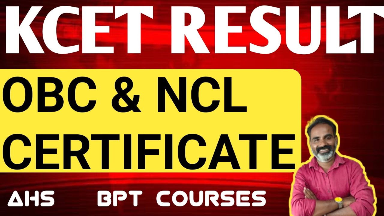 KCET result 2025 | OBC certificate | NCL certificate AHS BPT Courses @Matstechy