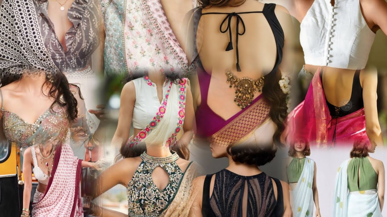 30+ Sleeveless Blouse designs #sparklestylevault  #sleeveless #blousedesign 