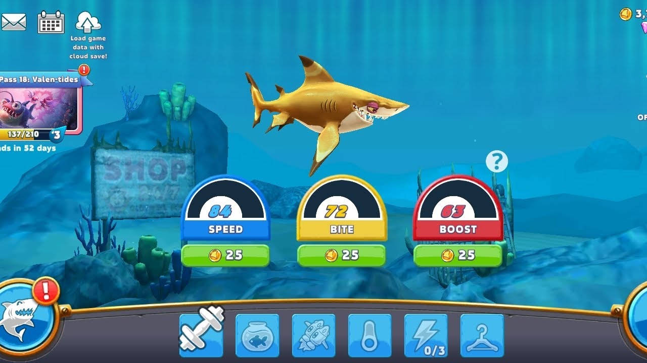 Day 1 Hungry Shark Gameplay Walkthrough Indonesia - Hiu Pemangsa Manusia 🦈