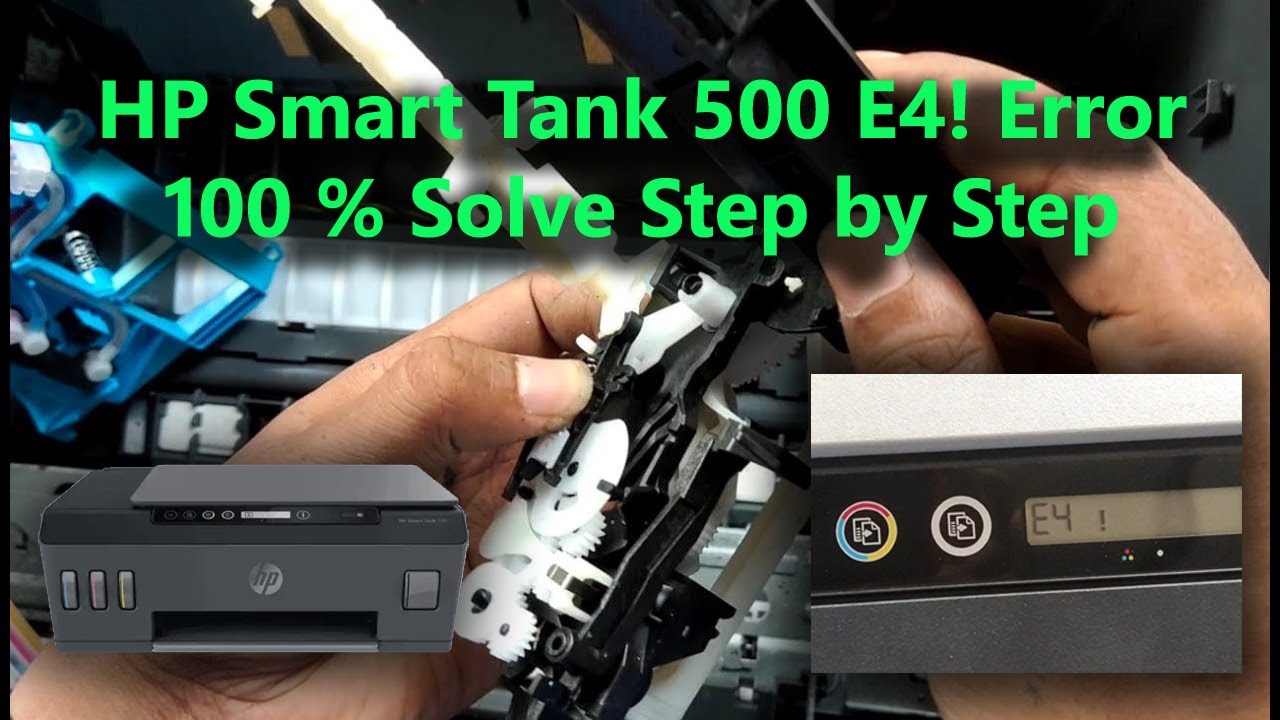 Hp Smart Tank 500 E4 error II Hp Printer Paper jam Error II Hp Printer Paper Tray Error Problem