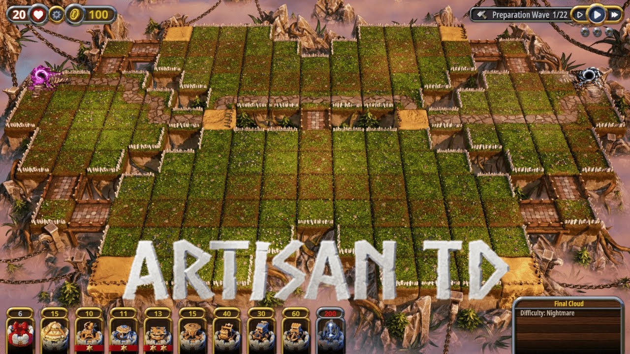 Artisan TD - Final Cloud (Nightmare Difficulty with 3 Stars)