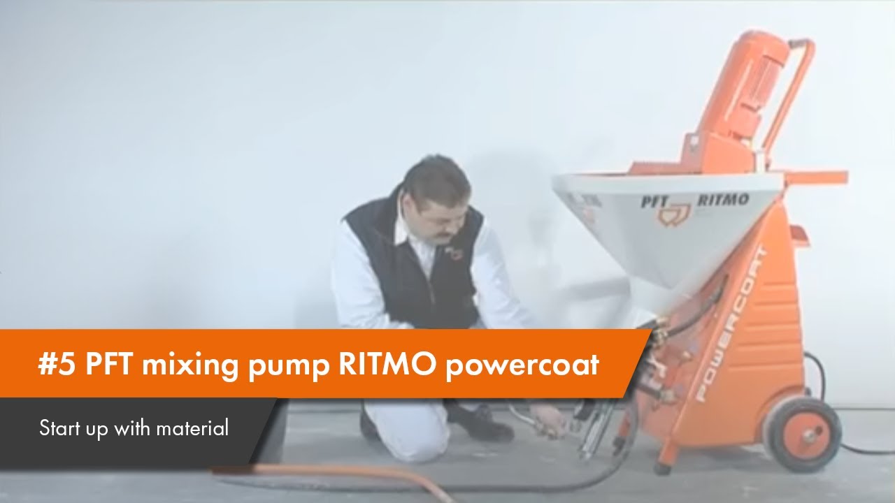#3 PFT mixing pump RITMO powercoat - Start up with material