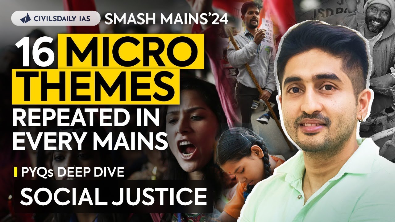 Social Justice Micro-Themes: GS2 Mains PYQs (Education, Health & Poverty) #upscmains2024