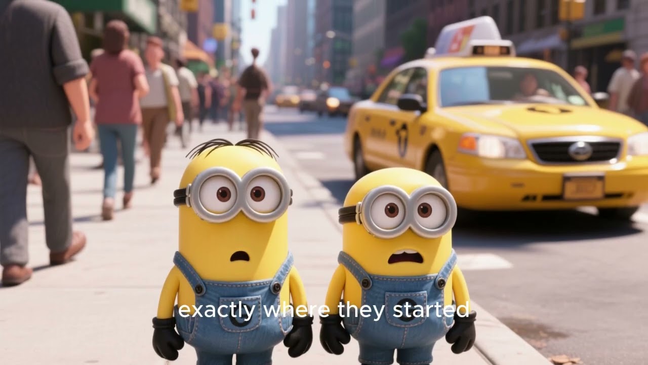 Minions Get Lost in a Big City (story) ---- Kids laugh and learn videos