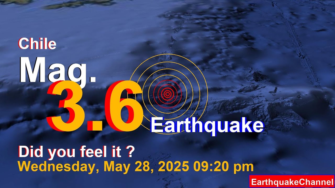 South Atlantic Ocean, Chile Earthquake today now
