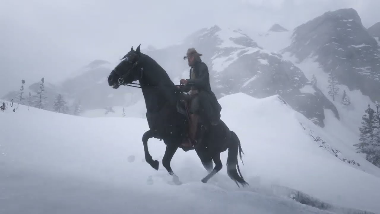 Riding in The Snow | Cinematic Journey RDR 2 | No Music