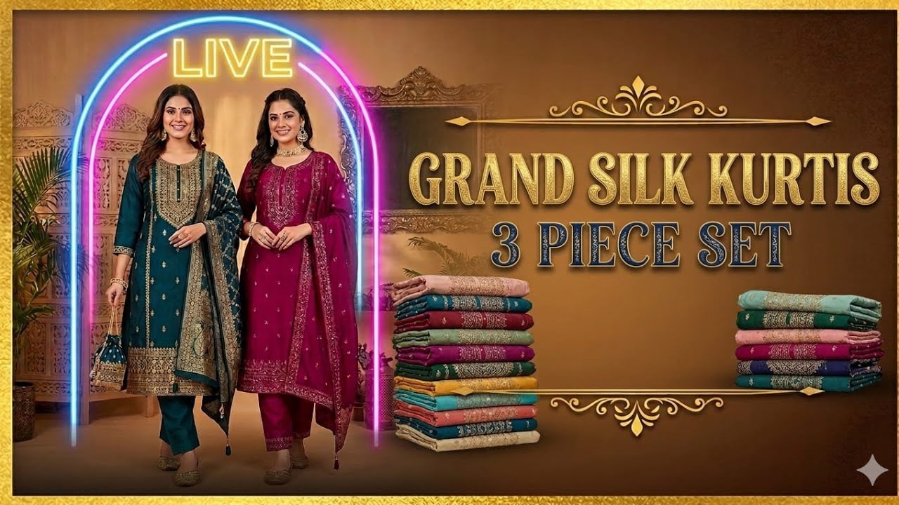 9884670093 SILK KURTIS 3 PIECE SET #silkkurtis #silk #kurtis #3pieceset #womenswear #fashiondresses
