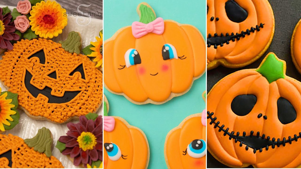 Best Decorated Pumpkin Cookies For Halloween!
