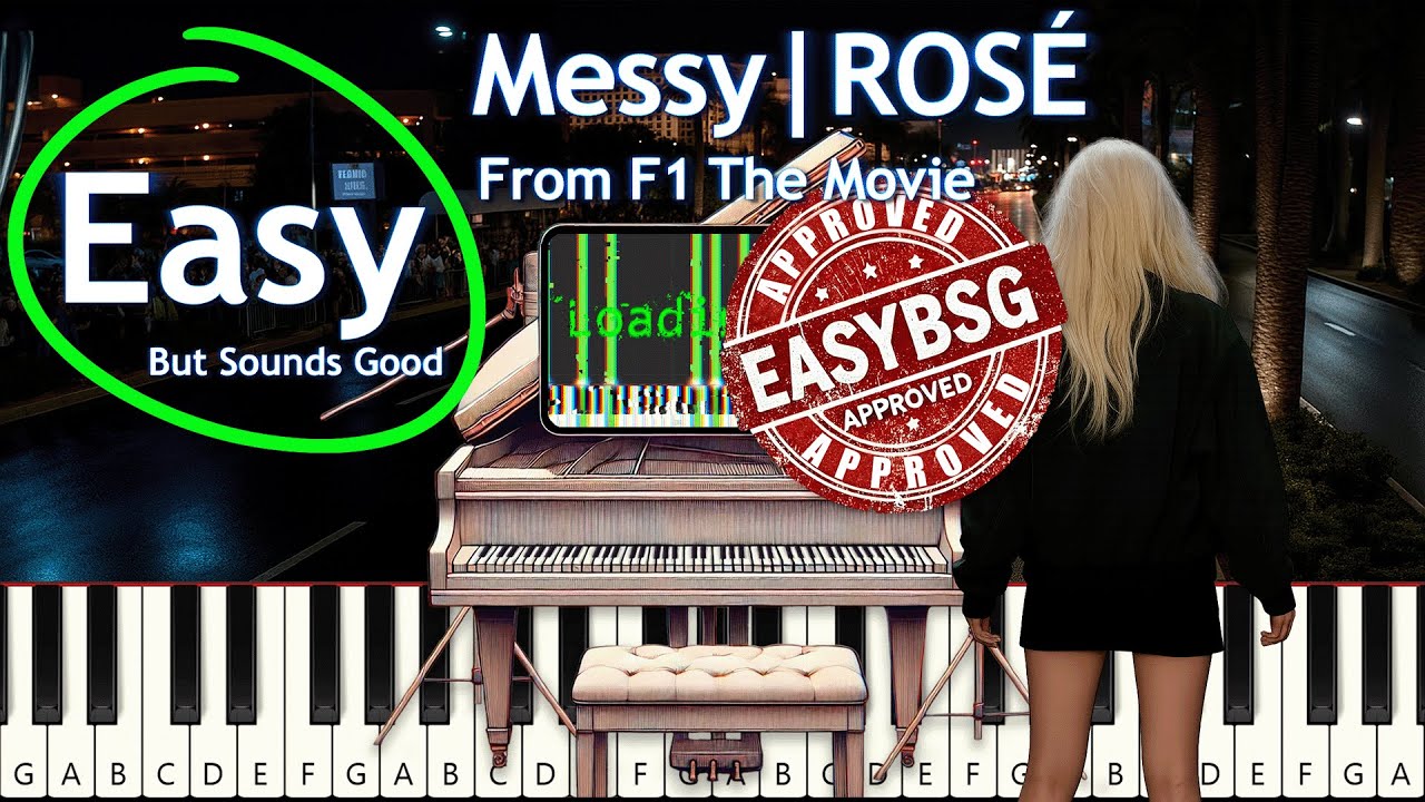 ROSÉ – Messy [From F1 The Movie] | Easy Piano Tutorial (EBSG version) 🎹 EasyBSG