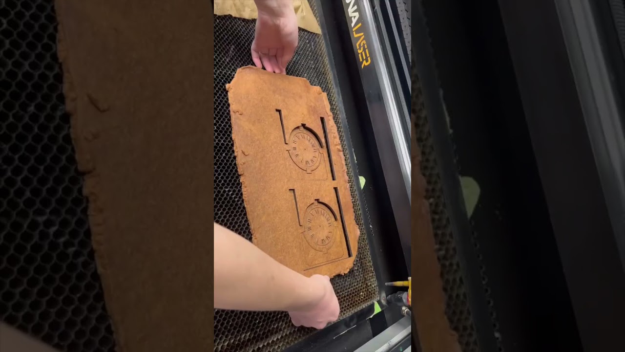 Laser Cutting a Gingerbread Clock