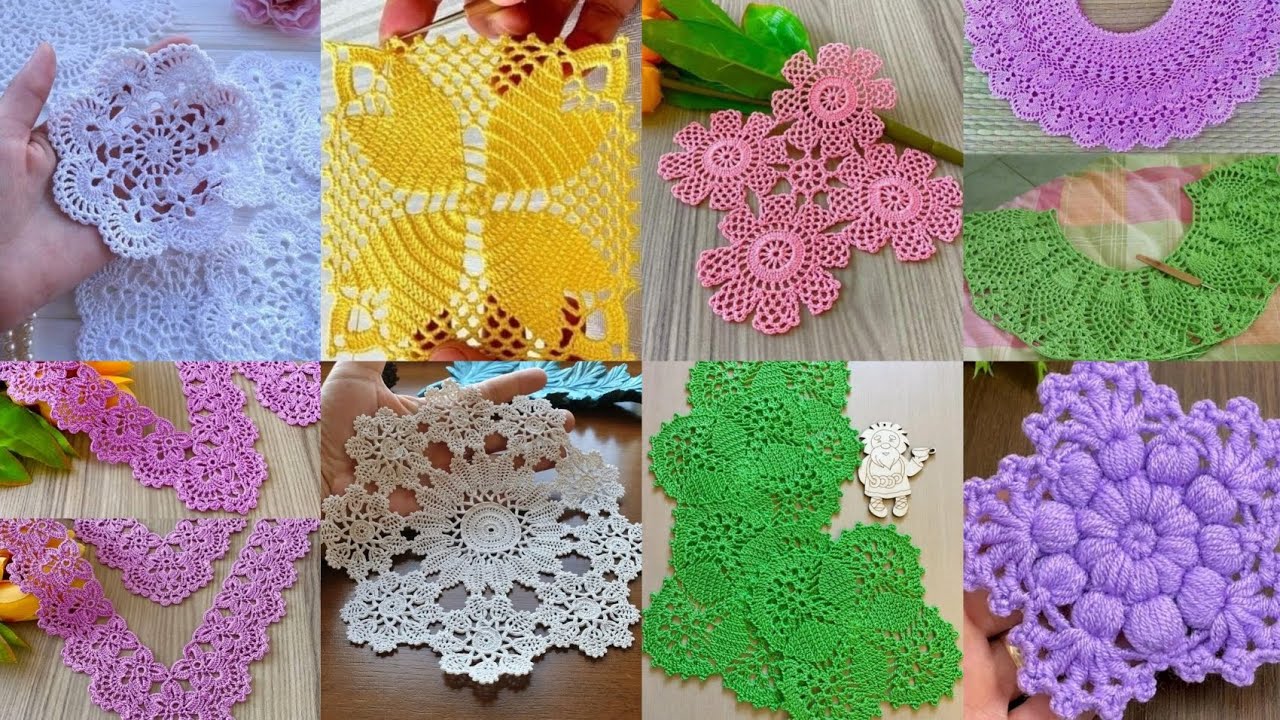 Beautiful & attractive lace design ideas for star stitch||waves||tunisia||pineapple stitch
