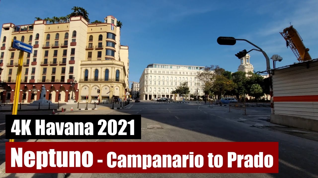 Neptuno - Campanario hasta Prado - La Habana 2021 - Subtitulos "CC" con narracion historica.