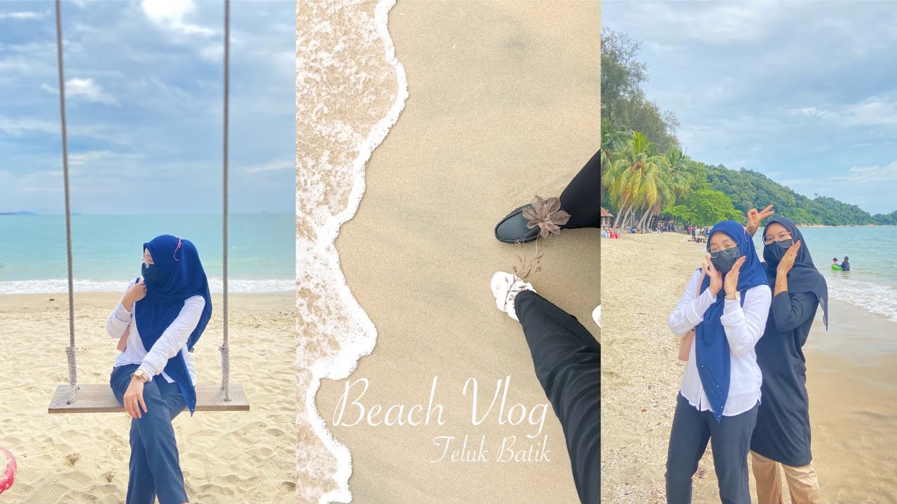 BEACH VLOG ✨ TELUK BATIK | DINOSAUR KEJAR KUCING