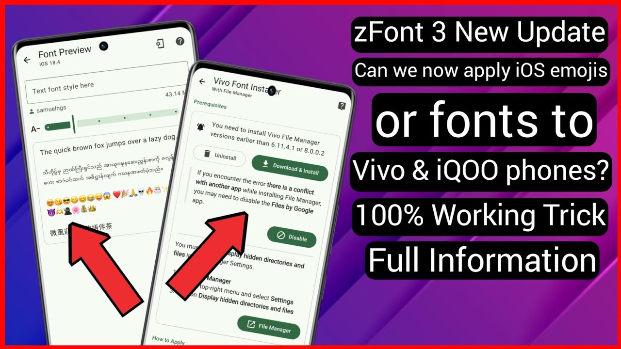 zFont 3 New Update | zFont iPhone Emoji Vivo | zFont iOS Emoji Vivo | zfont ios emoji not apply |