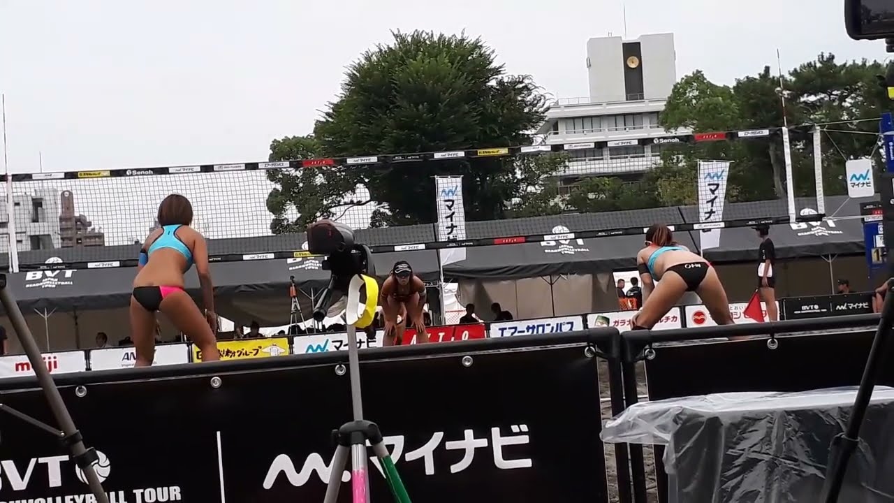 ビーチバレー女子8/24-3　　石坪/柴　VS  幅口/浦田
