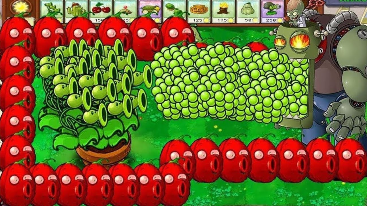 99 Threepeater vs O-nut vs Dr.Zomboss | Plants vs Zombies