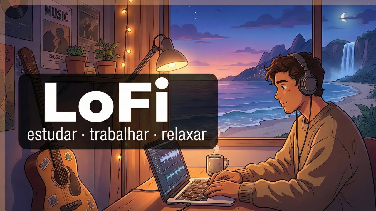 1 Hora de Calmaria LoFi 🌙 | MPB & Reggae de Paz para Estudar, Trabalhar e Relaxar